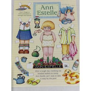 Vintage Mary Engelbreit Ann Estelle Paper Doll Scout Camp 8x11" ~ 260401-WH 1059